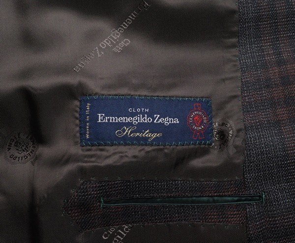 新品12.9万円 大手百貨店扱い 秋冬『Ermenegildo Zegna ゼニア Heritage 伊製生地』ウール100% ジャケットBB6灰茶(C) 3050880_画像6