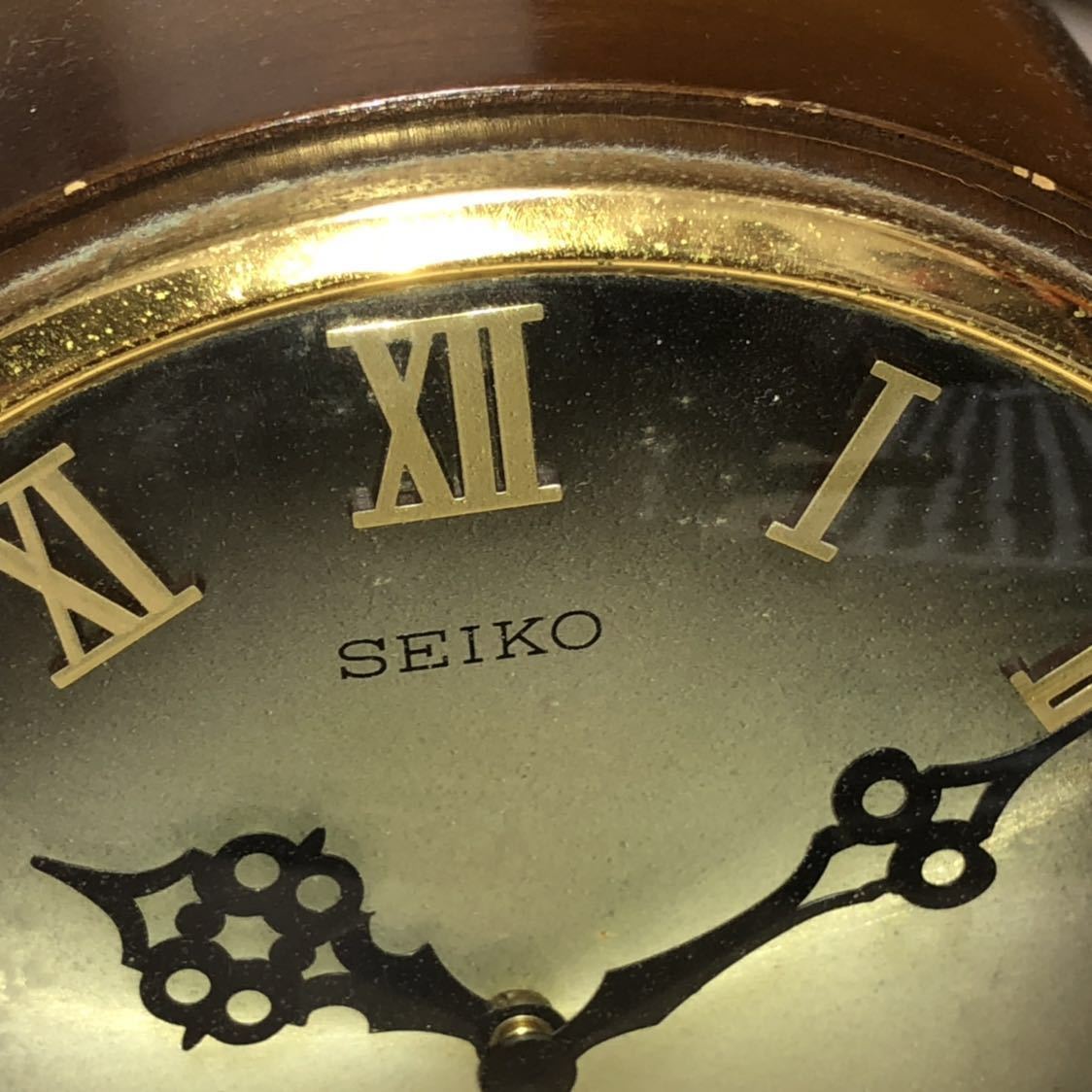 【即決/送料無料】SEIKO セイコー ストライキング トランジスタークロック ビンテージクロック 2針 インテリア置き時計 電池式 年代物