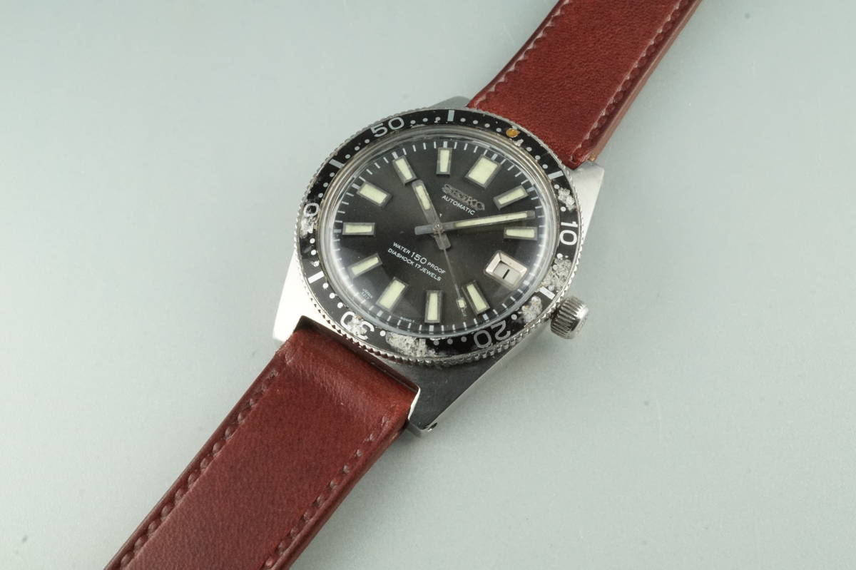 最初期　セイコー ファーストダイバー　スモールクラウン　6217-8000　17石　自動巻き　イルカ　150m防水　SEIKO 1st DIVER アンティーク_画像9