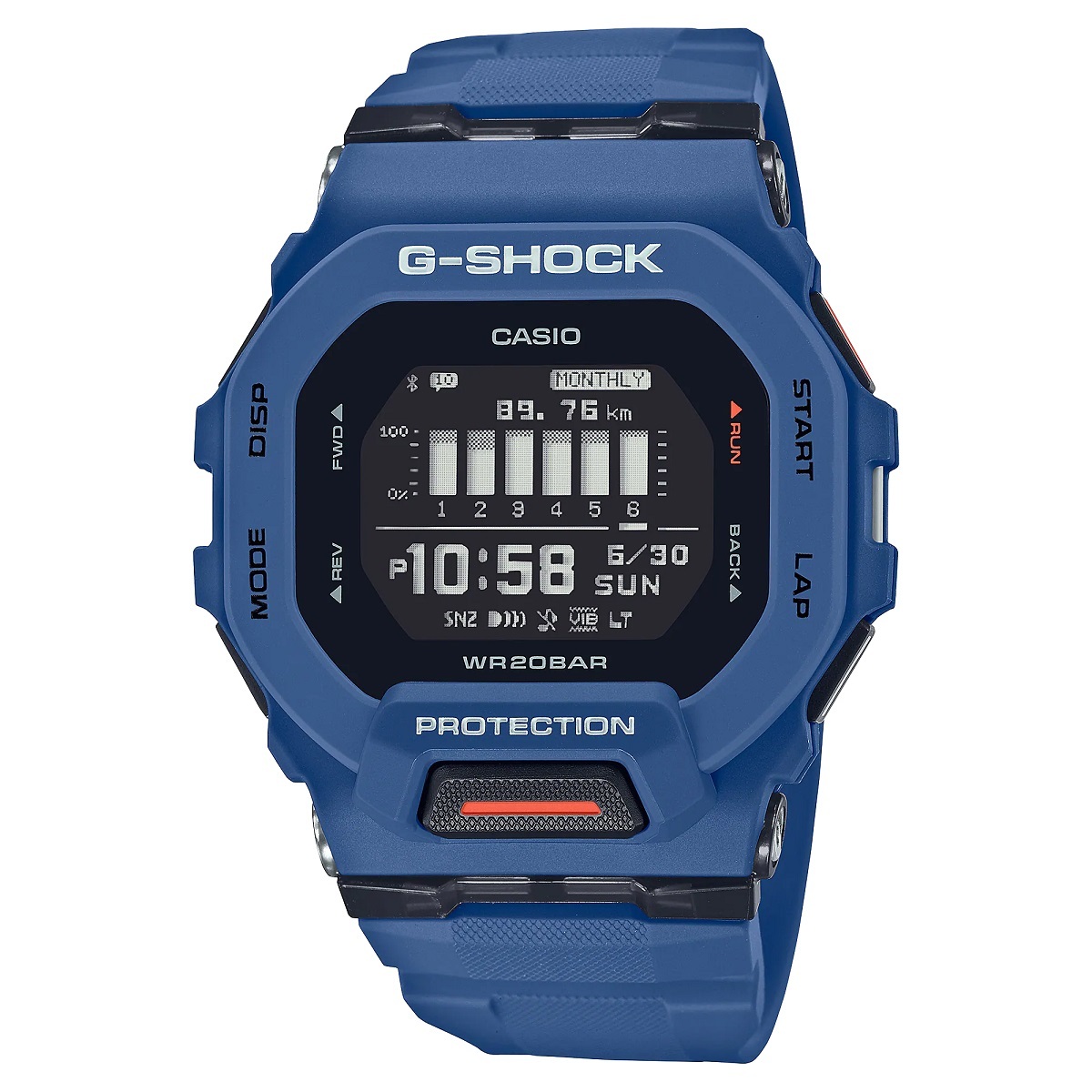 CASIO カシオ G-SHOCK Gショック G-SQUAD Gスクワッド スマートフォンリンク Bluetooth通信 GBD-200-2 ブルー 腕時計 メンズ★新品_画像2