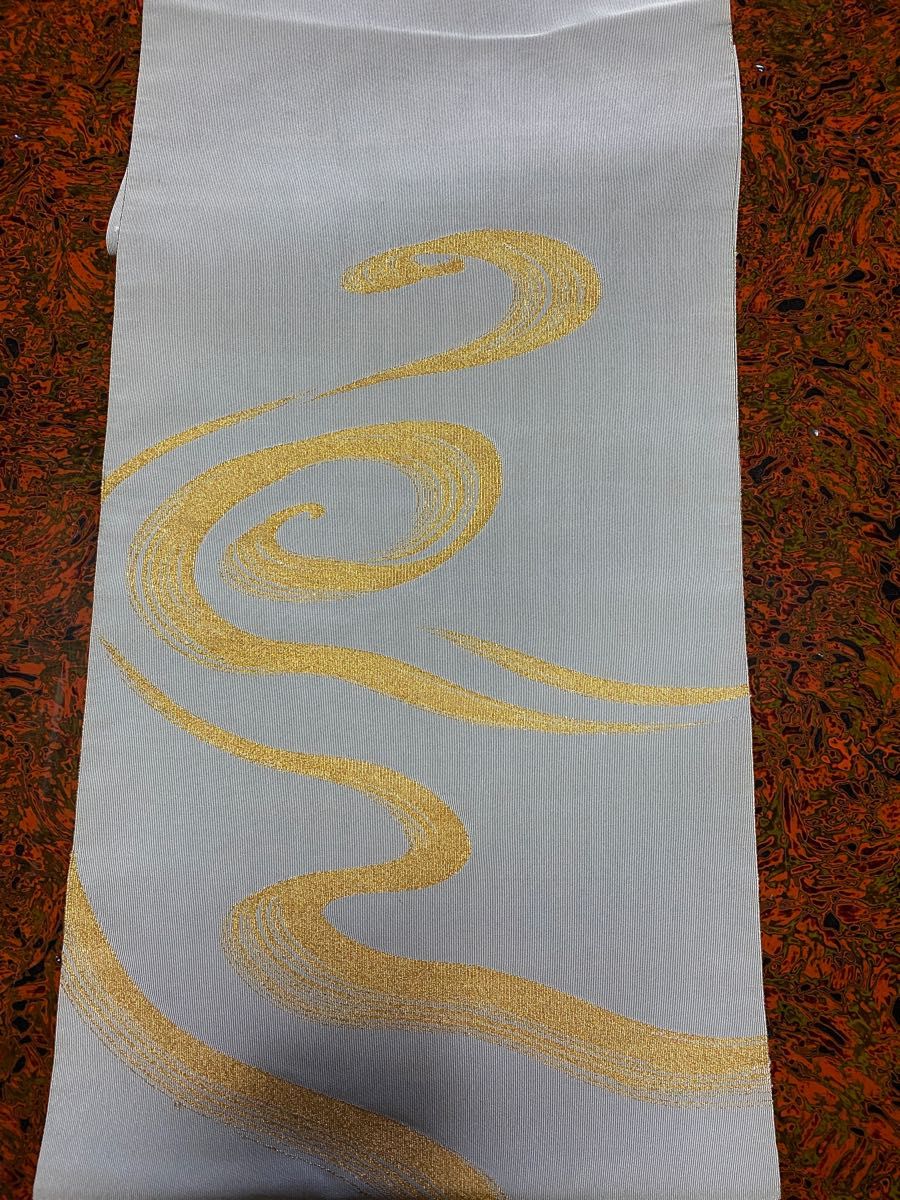 帯　金糸刺繍　 アンティーク リメイク 古布