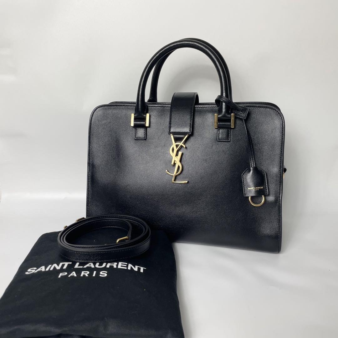 一番の 【美品・保存袋付】サンローラン ベイビーカバス YSL ブラック