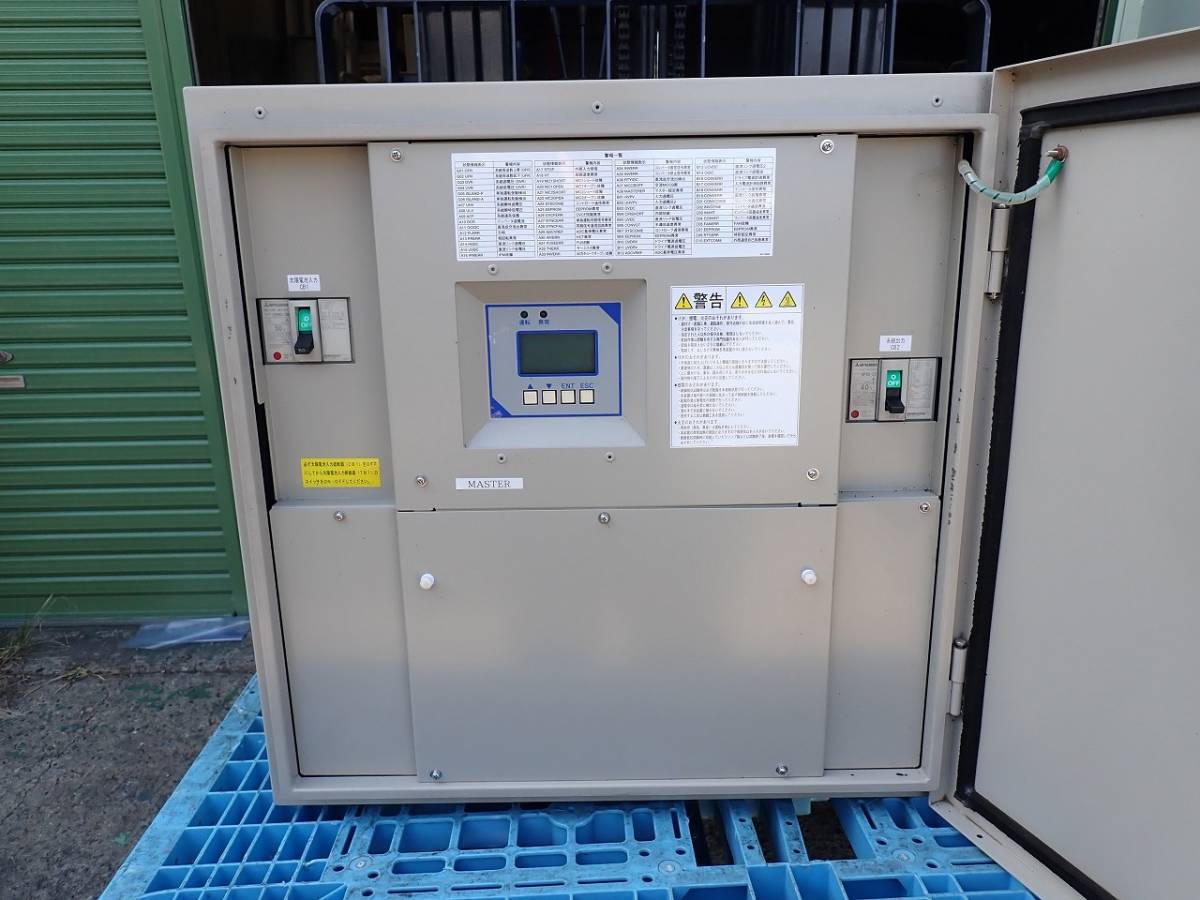 中古 パワーコンディショナー ShinDengen PVS010T200 新電元工業 10kW 太陽光発電用 ソーラー パワコン 2台セット ジャンク 埼玉県 戸田市_画像4