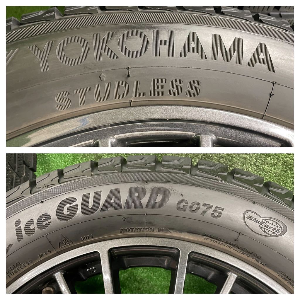 ★ボルボ用 235/55R18 YOKOHAMA アイスガード G075 2019年製 LAYBRICK 17×7.5J +45 PCD108 5H アルミ付きスタッドレス 4本Set★送料無料_画像7