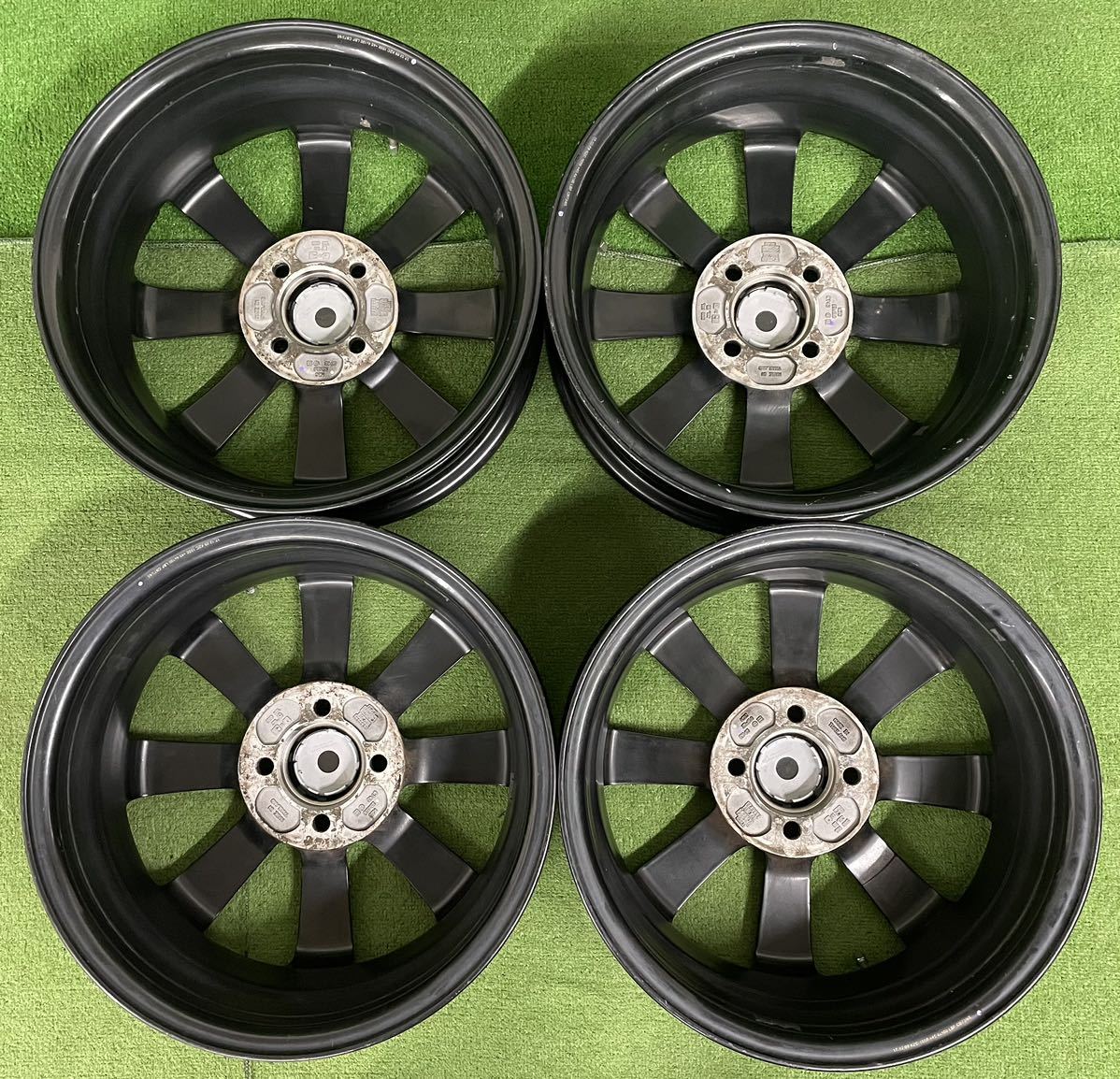 ★LENSO KZC レンソ 15インチ 100/4H ★15×5J +45 PCD100 4穴 ハブ径:約73mm 4本Set 中古 アルミホイール ★送料無料_画像2