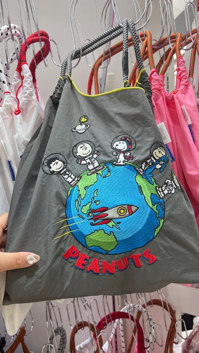 Ball＆Chain Peanuts Space Travel M GY グレー 新品未開封 スヌーピー ピーナッツ 地球