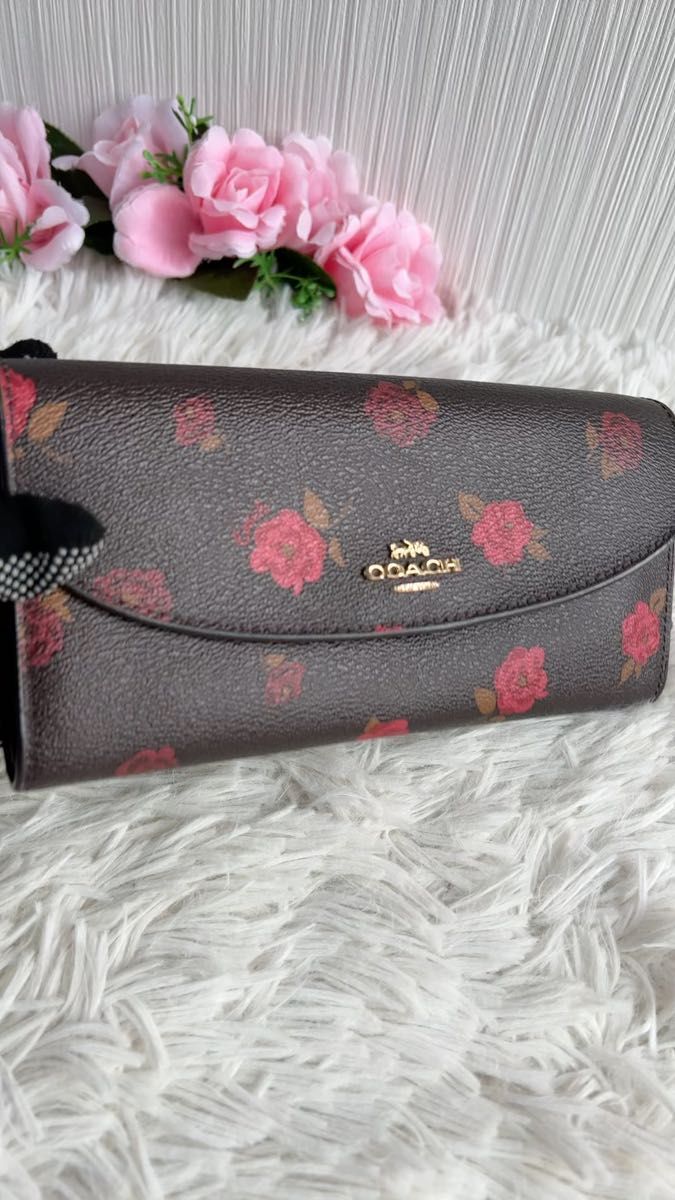 COACH 長財布　花柄　　