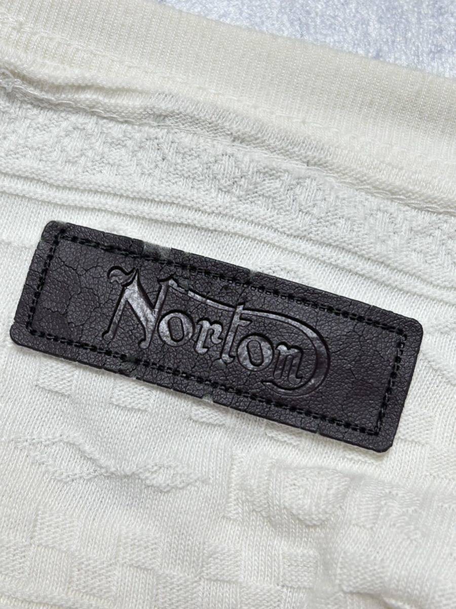 ノートン ジャガード カットソー 長袖 Tシャツ ロンT 立体 3D Vネック　　Norton 刺繍 ハイクオリティー ワッペン 早2919_画像7