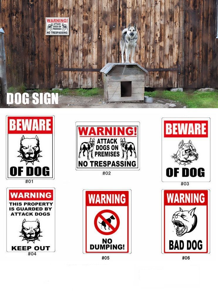 新品66【警告！この資産は戦闘犬によって守られている立入禁止】DOG　SIGN犬警告サイン/所さん世田谷ベース米軍基地US・WARNING警告サイン_参考写真