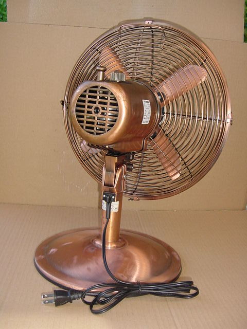 *** brass antique form electric fan ( metal electric fan )30cm feather diameter living electric fan,AC100V,33/36W ( operation make commodity )2013 year made *( used * beautiful goods )*