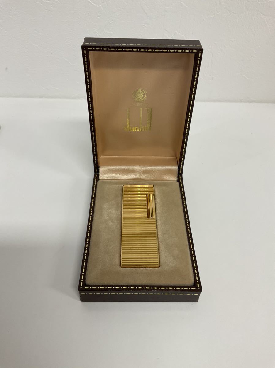営FU650-60◇ dunhill ダンヒル ゴールド ローラー ガスライター 喫煙
