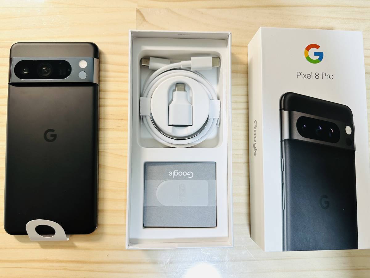 Google Pixel 8Pro 128GB SIMフリー Obsidian 新品未使用 通電確認済 Google Store購入_画像1