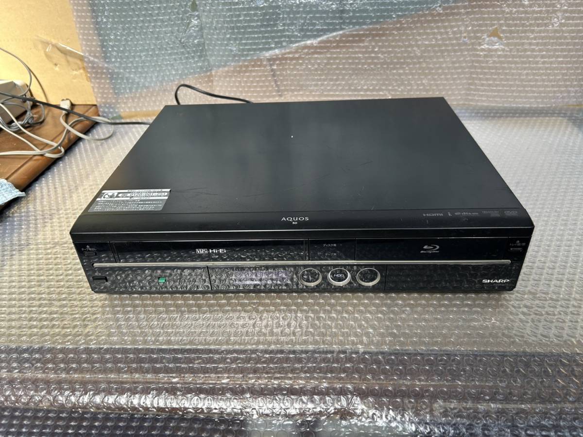 B12 SHARP シャープ AQUOS 一体型 VHS HDD ブルーレイレコーダー BD-HDV22_画像1