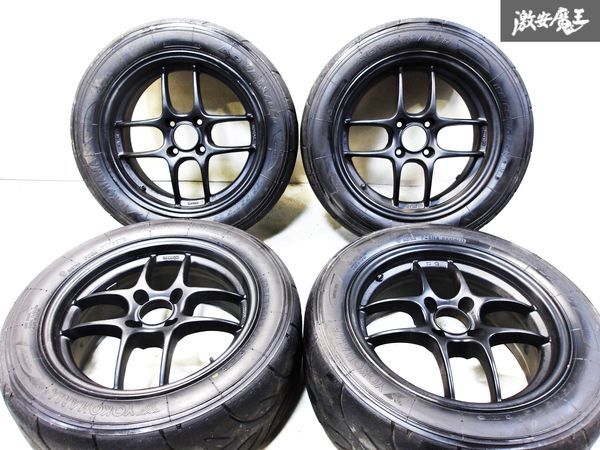 ●ENKEI エンケイ CPS 2 15インチ 7J +41 PCD 100 4穴 マットブラック 4本 ADVAN A050 195/55R15 ロードスター シビック インテグラ 等_画像1