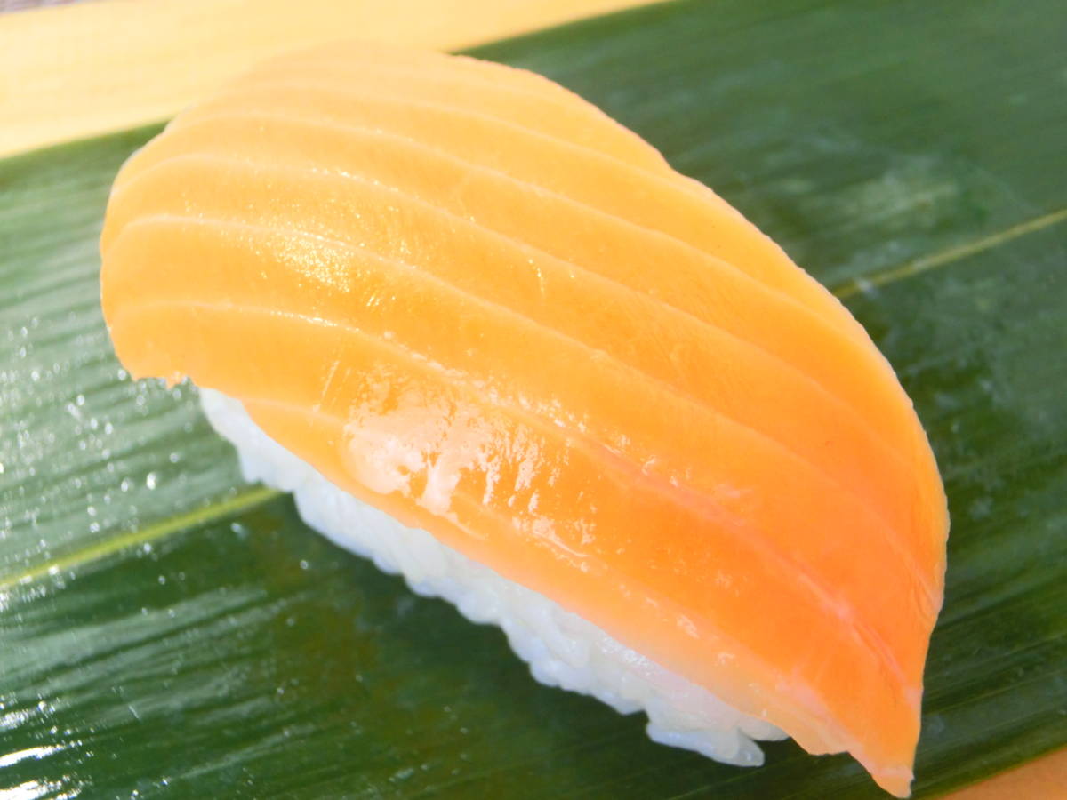 寿司ネタ トラウトサーモン スライス加工済み 1Pに20枚入りです 新鮮なトラウトサーモンを使用してます。_ご家庭でもお寿司がお楽しみいただけます！