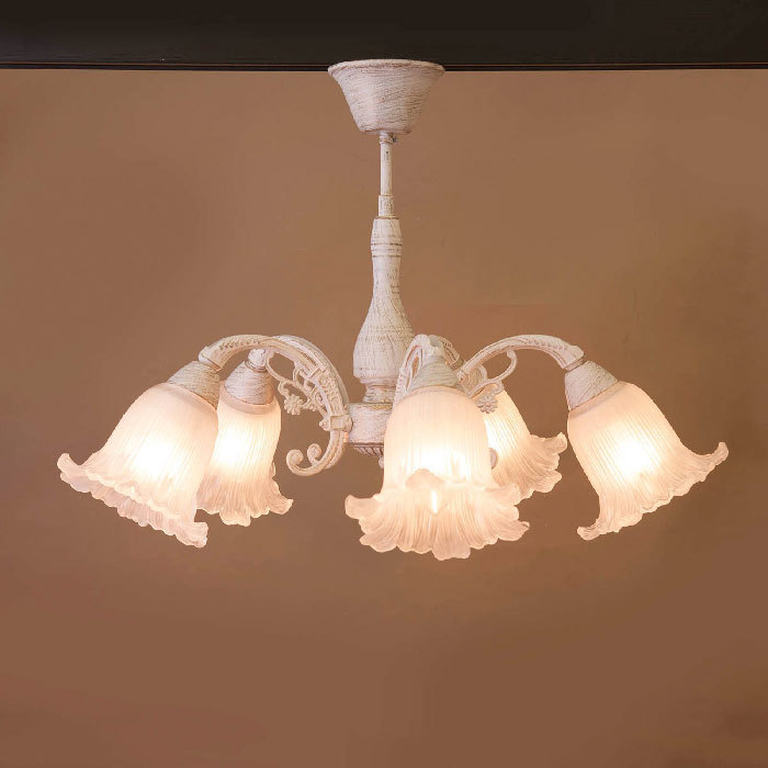 クラシカル シーリングライト ロクサーヌ 5灯シャンデリア LED対応　天井照明 アンティークブロンズ/ホワイトブラッシュゴールド_画像3