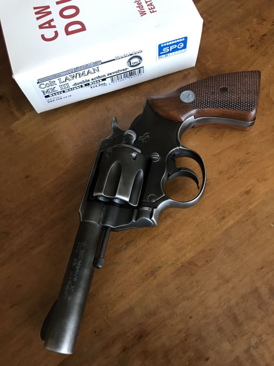 CAW colt lawman COLT LAWMAN コルト　ローマン　MK3 HW樹脂製　発火式　モデルガン　SPGマーク有り　古美塗装　ビンテージ