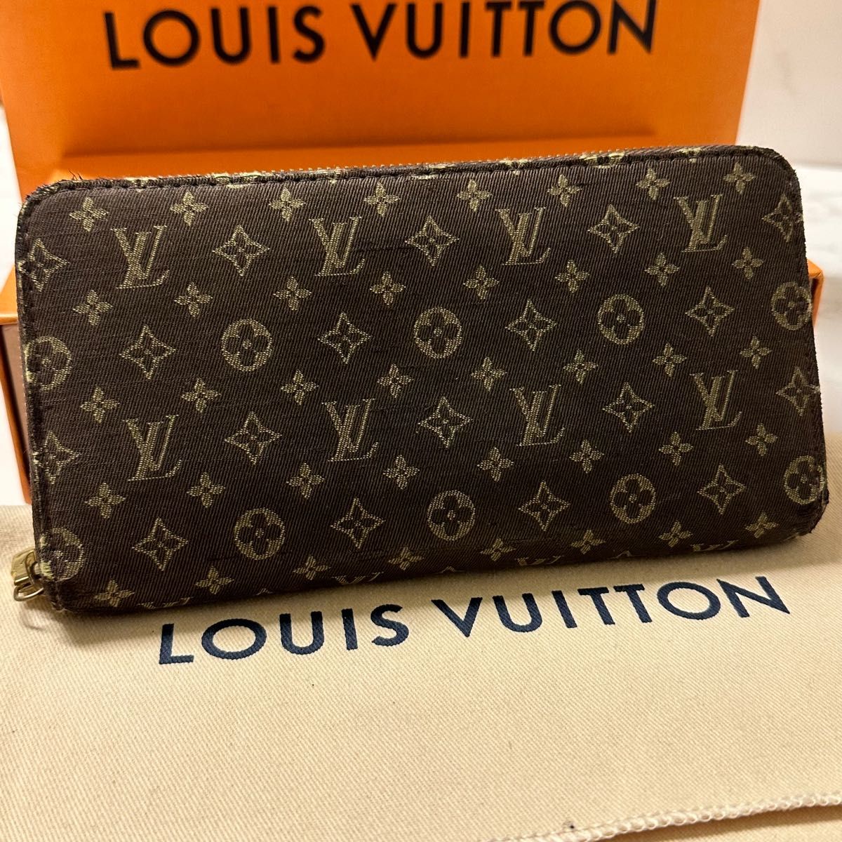 良品 ルイヴィトン LOUIS VUITTON モノグラム デニム 財布 長財布