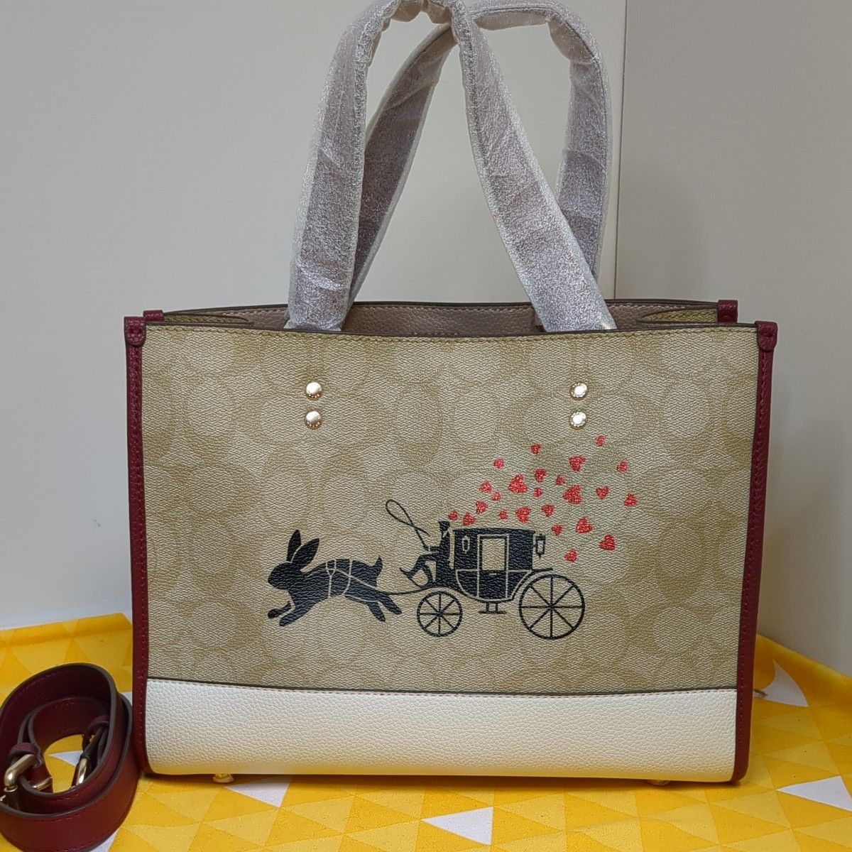 コーチ COACH トートバッグ ショルダーバッグ シグネイチャーラビッド