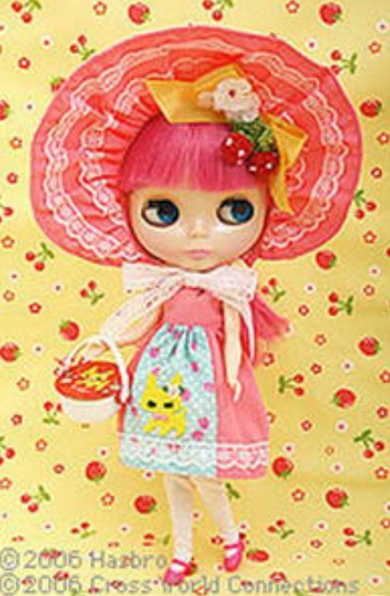  Neo Blythe official diff .ruto costume out Fit * strawberry hebn* pink . cooking * putty .sie dress * basket attaching * clothes OF* toy The .s