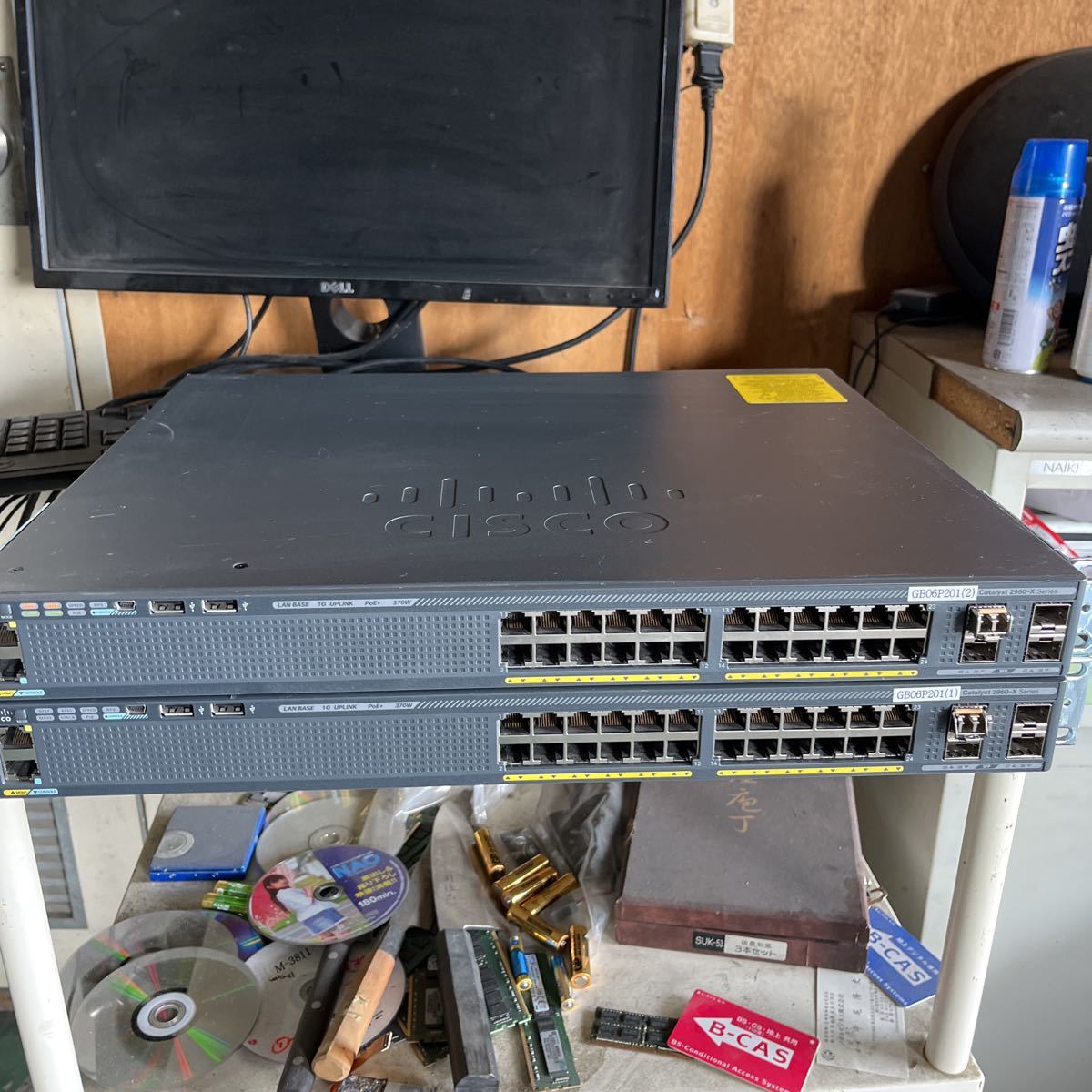 CISCO】Catalyst C2960Xシリーズ WS-C2960X-24PS-L V02 2台 現状渡し-