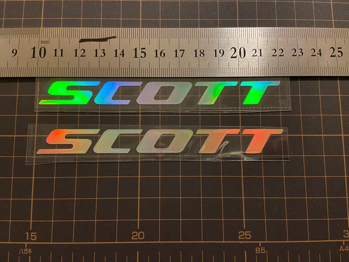 スコット scott 2枚 プリズム ステッカー レインボー 転写 シール