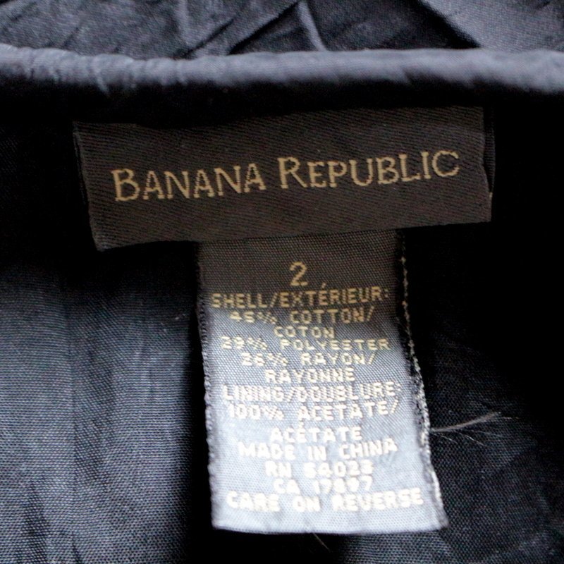 美品 バナナリパブリック Banana Republic ■ 秋 冬 ナイロン素材 シワ加工 ロング丈 ロングスカート フレアスカート 2 黒 マキシスカート_画像3