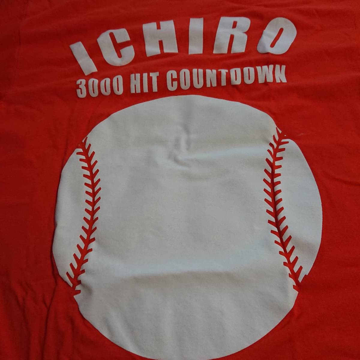 【未使用】ミズノ イチロー MLB3000本安打達成記念タペストリー/球場配布 カウントダウンTシャツ〈M〉ワッペン/公式記念パッチ/マーリンズ/_画像4