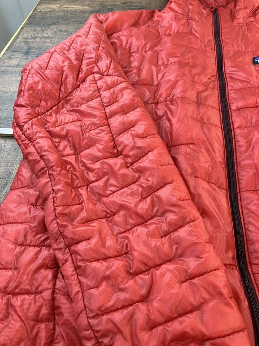 patagonia パタゴニア マイクロパフフーデイ　ダウンジャケット XL マイクロパフ レッド/赤 アウトドア ジャケット ユーズド_画像9