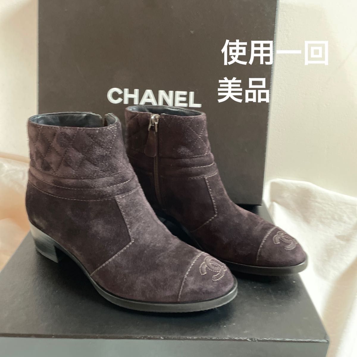 CHANELショートブーツ スェード Yahoo!フリマ（旧）-