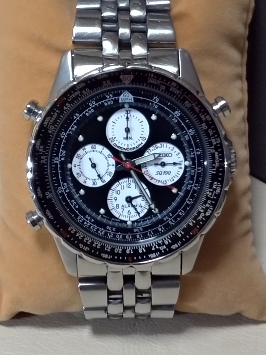 希少!SEIKO セイコー フライトマスター SQ 100m 4つ目クロノグラフ