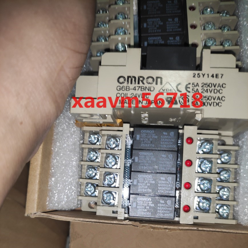 新品　OMRON/オムロン　OMRON製ターミナル リレー　G6B-47BND　DC24V　5個セット入り 【保証付き】【送料無料】_画像1