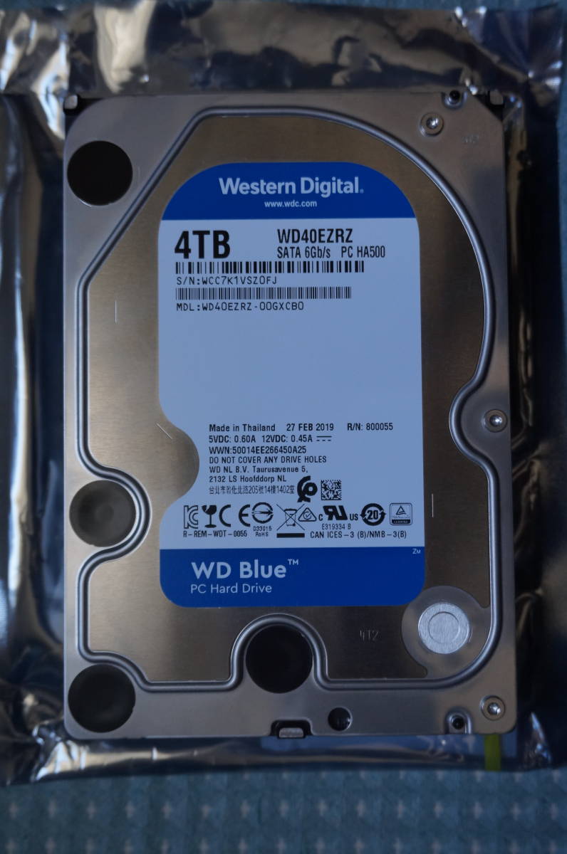 Western Digital Blue WD40EZRZ 4TB 3.5インチHDD 　3177時間 　送料込_画像2