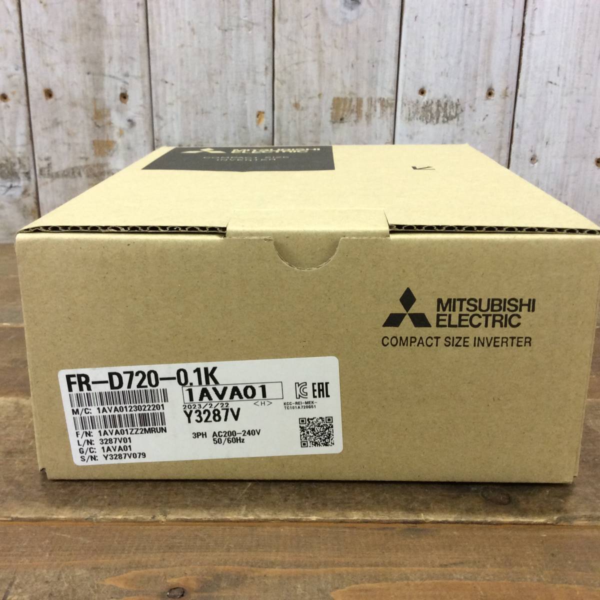 【AH-02569】新品未使用品 MITSUBISHI 三菱電機 インバータ FR-D720-0.1K 2023年製_画像1