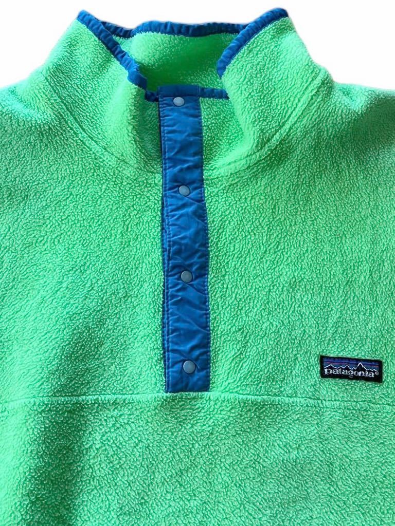 vintage 1989年製 patagonia パタゴニア スナップT 25521 S9 XL ネオン