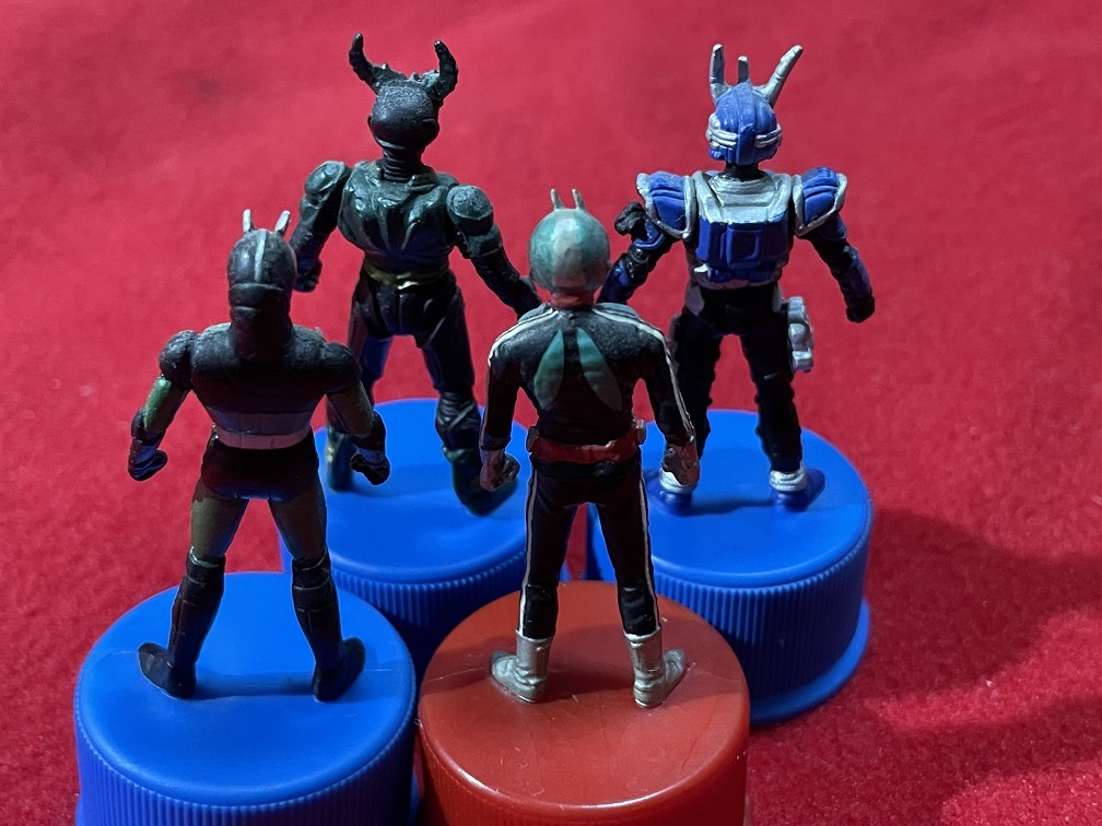  Kamen Rider bottle cap figure 4 body 