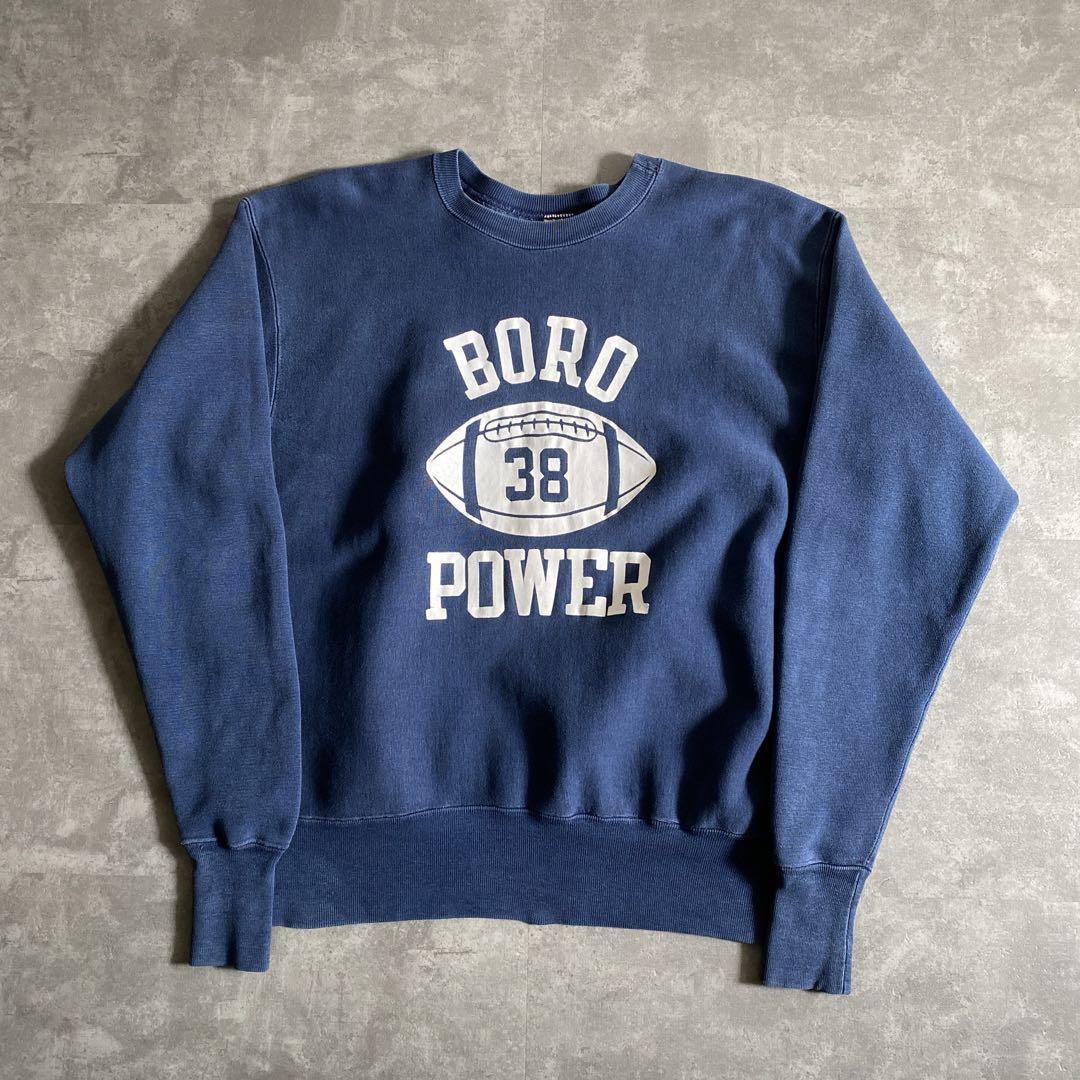 70s ビンテージ USA製 単色タグ チャンピオン BORO POWER リバース