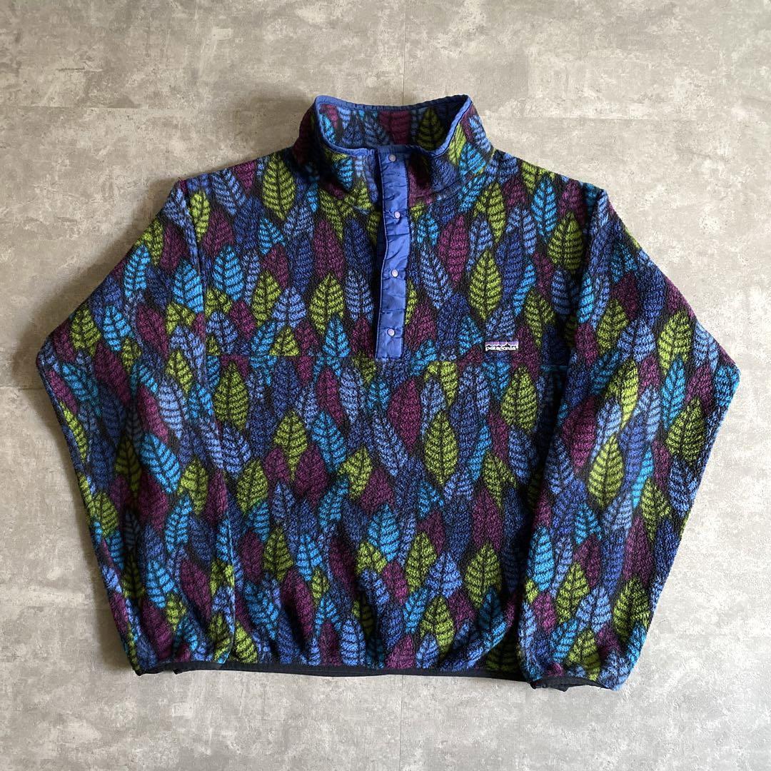 90s ビンテージ patagonia パタゴニア Spears Leaf リーフ 総柄
