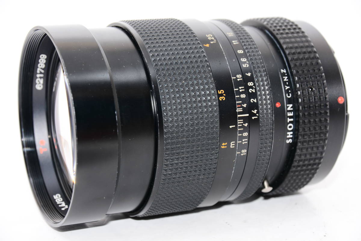 【外観特上級】CONTAX Planar 85mm F1.4 T* AEG アダプター付　#h9767_画像1