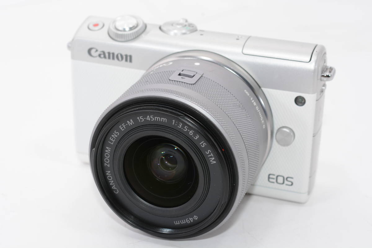 【外観特上級】Canon EOS M100 EF-M15-45 IS STM レンズキット ホワイト　#m6840_画像1