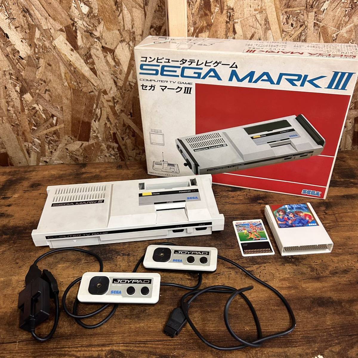 昭和レトロ レトロ SEGA セガ セガマークⅢ テレビゲーム Mark3 箱付き レトロゲーム ゲーム 本体 カセット ソフト 中古品_画像1