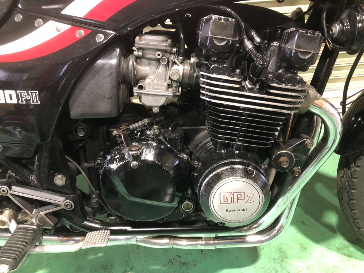 GPZ400F rare 2 type Showa era 63 year domestic thing black document attaching pattern frame inside engine starting verification GPZ550F Z400GP Z400FX GPZ400-306###F2