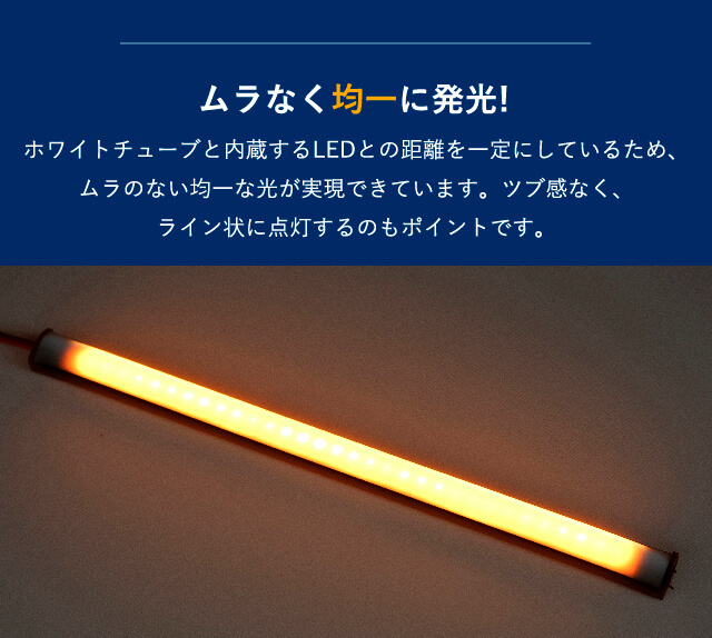 【新品】シーケンシャルウインカー LED 流れる テープライト「12V 20センチ 32連 2本セット」ホワイトチューブ 保証半年 20cm LED32個_画像10