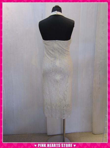  new goods lady's * price cut!!9 number ho ruta- midi height One-piece dress ivory 15-13229