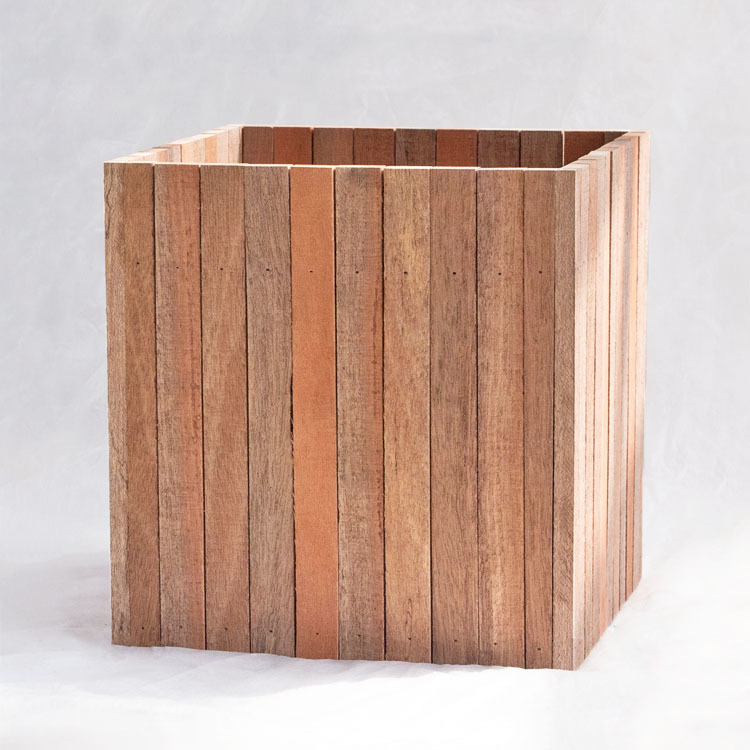 Yahoo!オークション - 鉢カバー 天然木製 ナツレ キューブ ストライプ