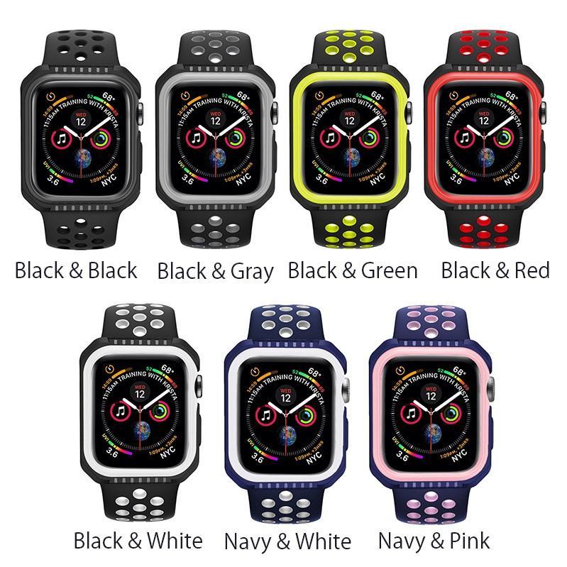 アップルウォッチ AppleWatch Series3 カバー Cover 38mm ブラック＆ホワイト 新品 Series2 ケース Case Black&White バイカラー 耐衝撃_画像5