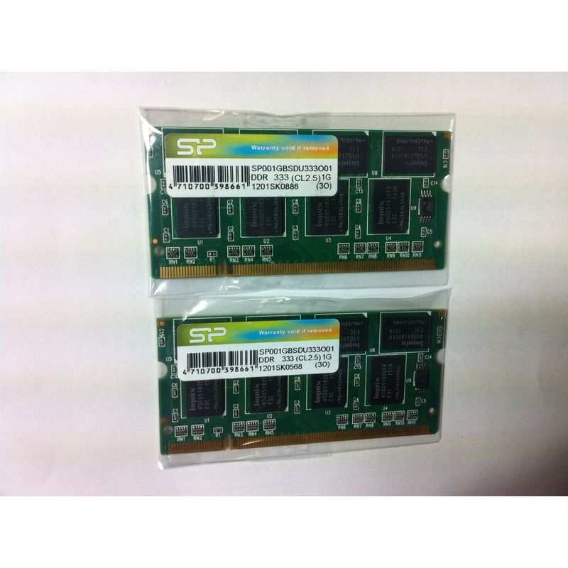 熱い販売 2GBノートブック用 DDR-333/PC2700/DDR-1 セット 2枚 1GB