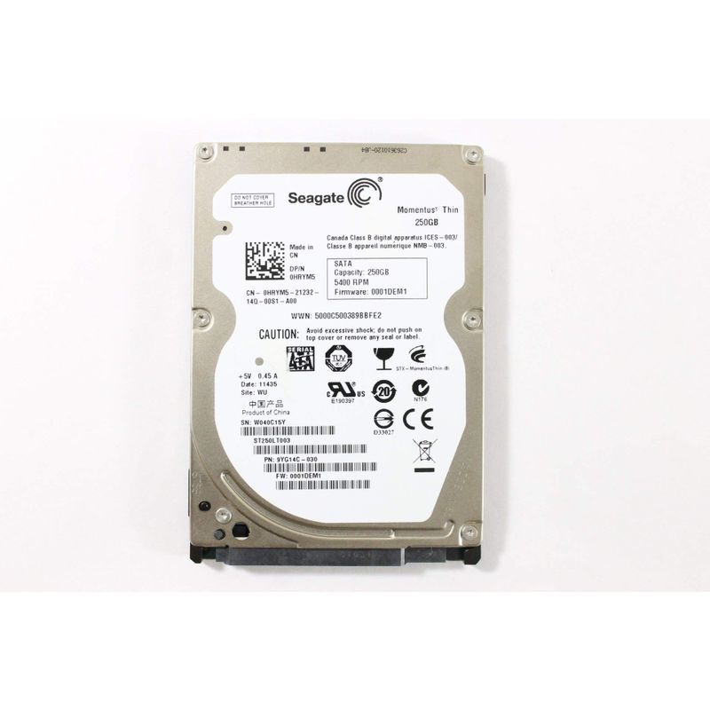 Dell HRYM5 ST250LT003 2.5インチ SATA Thin 250GB 5400 Seagate ノートパソコン ハードド