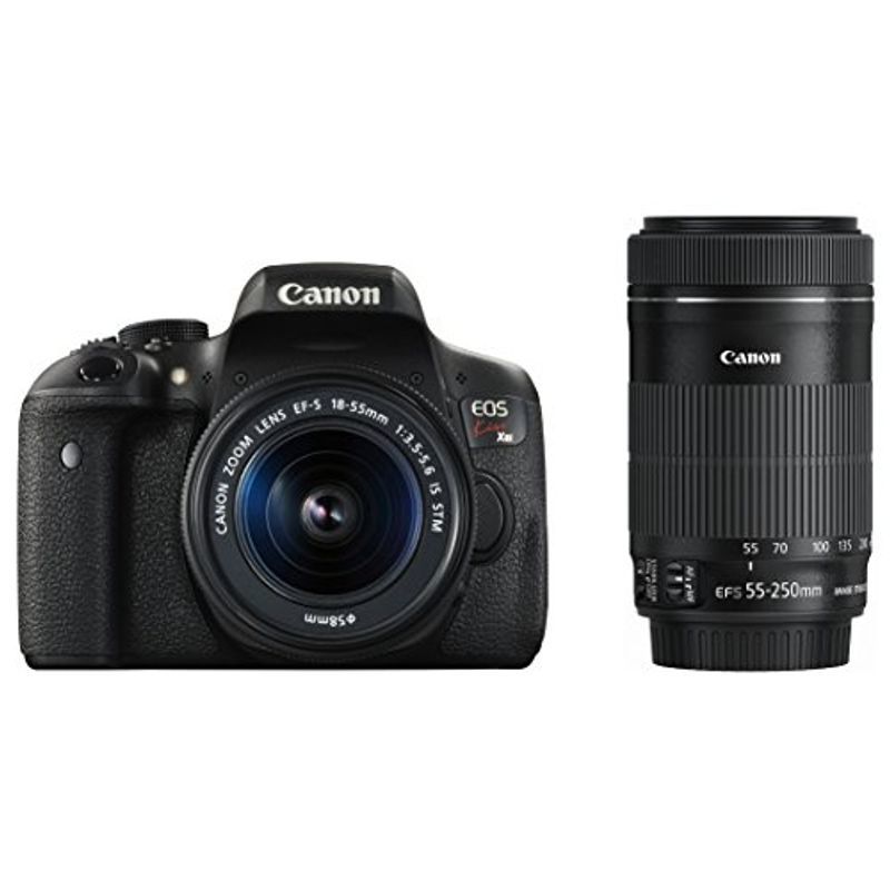 Canon デジタル一眼レフカメラ EOS Kiss X8i ダブルズームキット EF-S18-55mm/EF-S55-250mm 付属 E_画像1