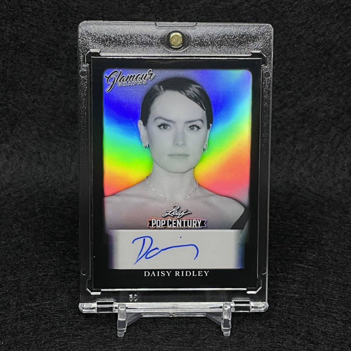 2022 Leaf Pop Century Daisy Ridley デイジー・リドリー 直筆サインカード レイ役 ブラックパラレル 世界7枚限定 topps star wars chrome_画像1